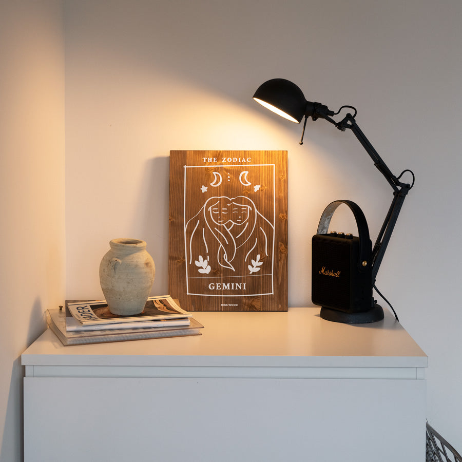 Cuadro Decorativo Simbolo Zodiaco - Woody Horoscope----Misswood