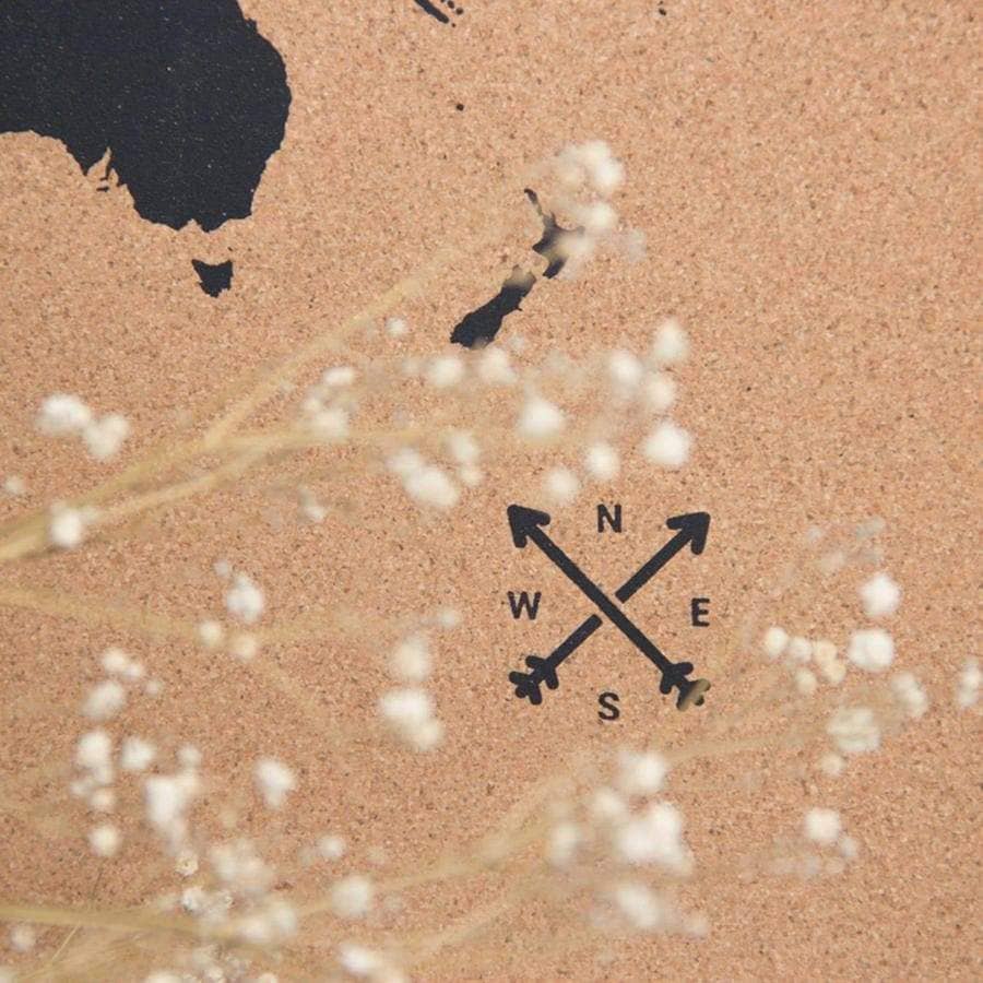 Mapamundi corcho - Woody Map Natural World - Misswood