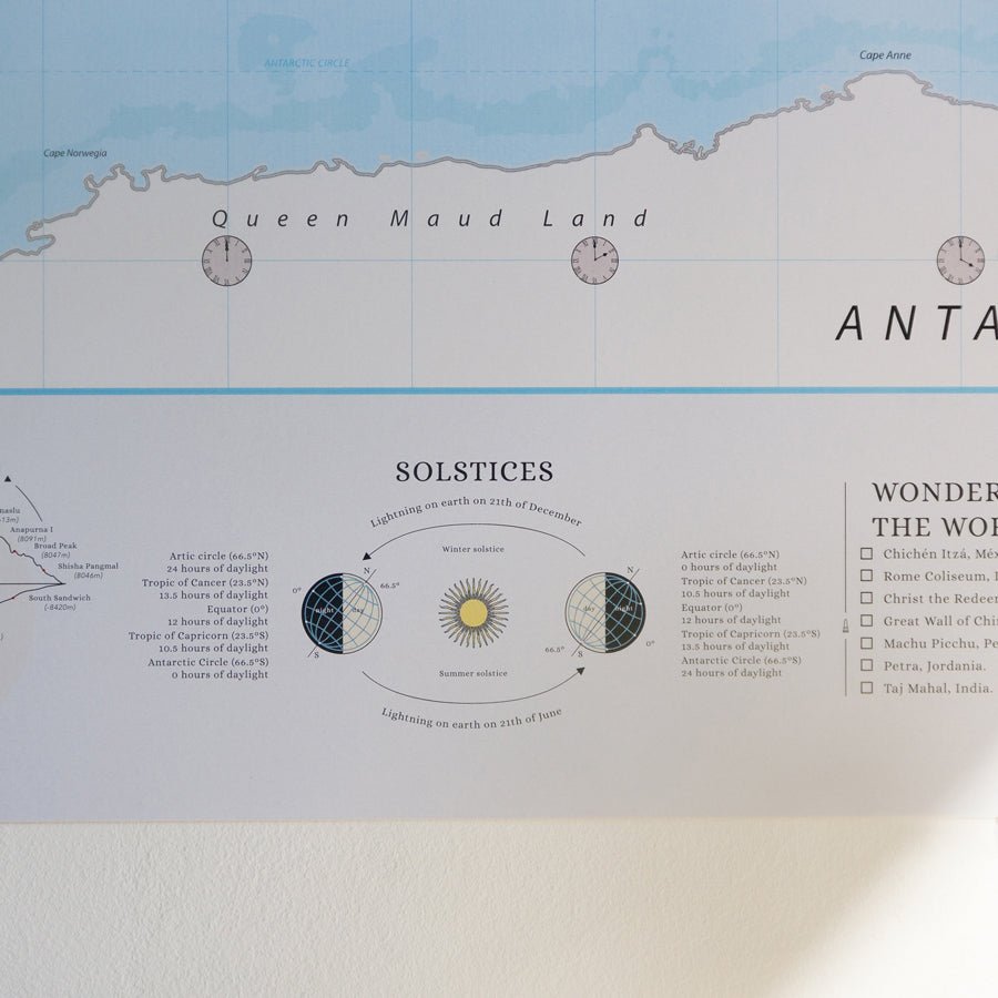 Lámina Mapamundi - Woody Map Poster - Misswood