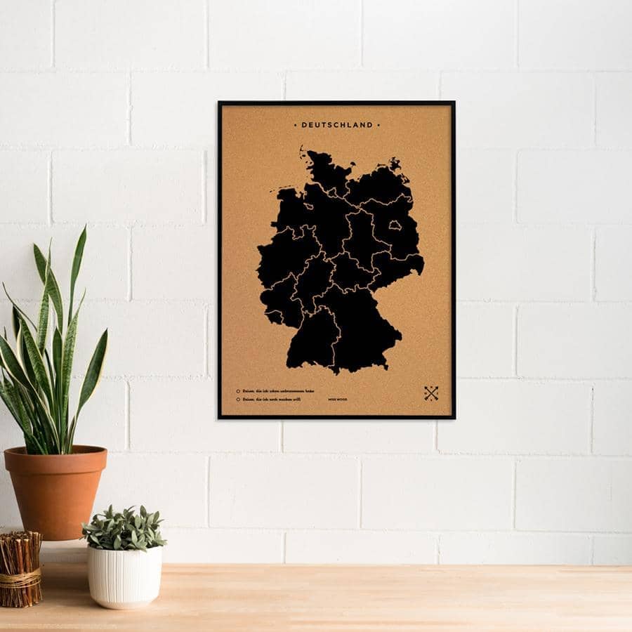 Mapa de corcho - Woody Map Natural Alemania - Misswood