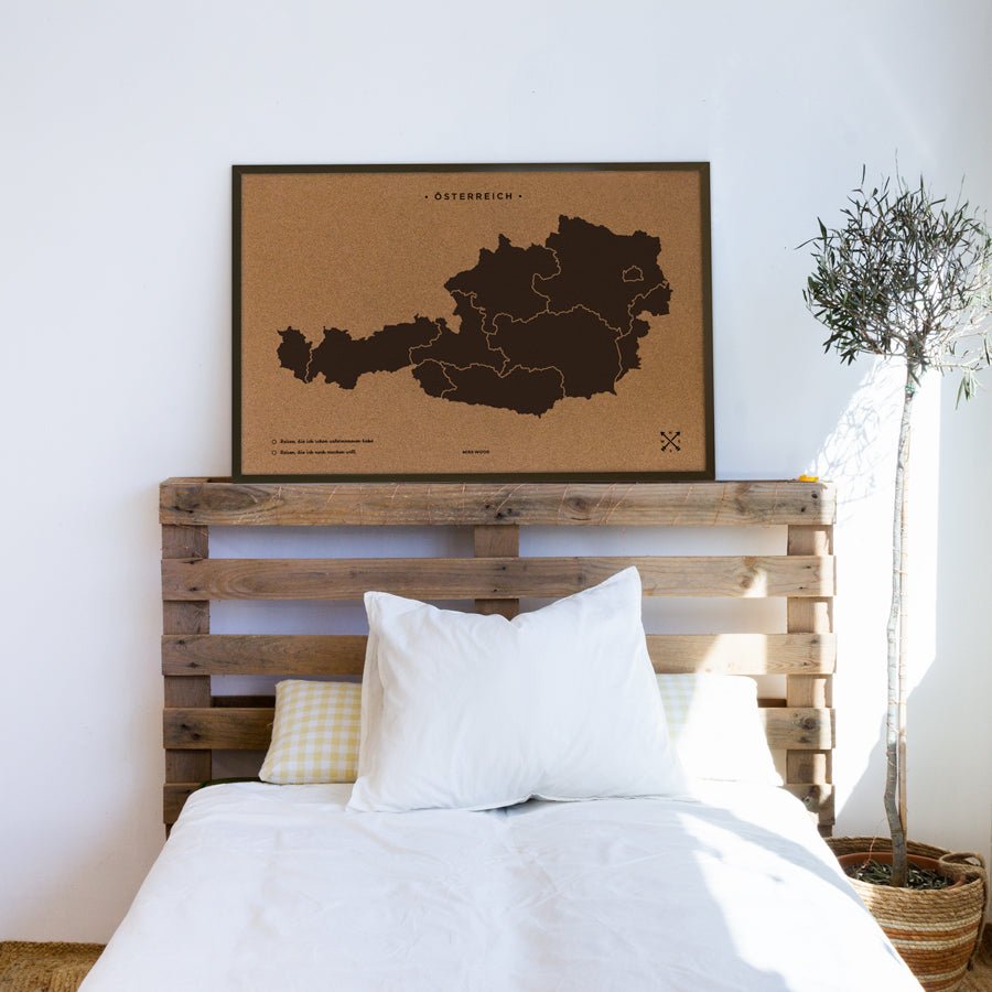 Mapa de corcho - Woody Map Natural Austria - Misswood