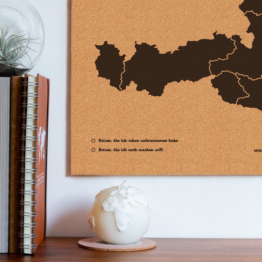 Mapa de corcho - Woody Map Natural Austria - Misswood