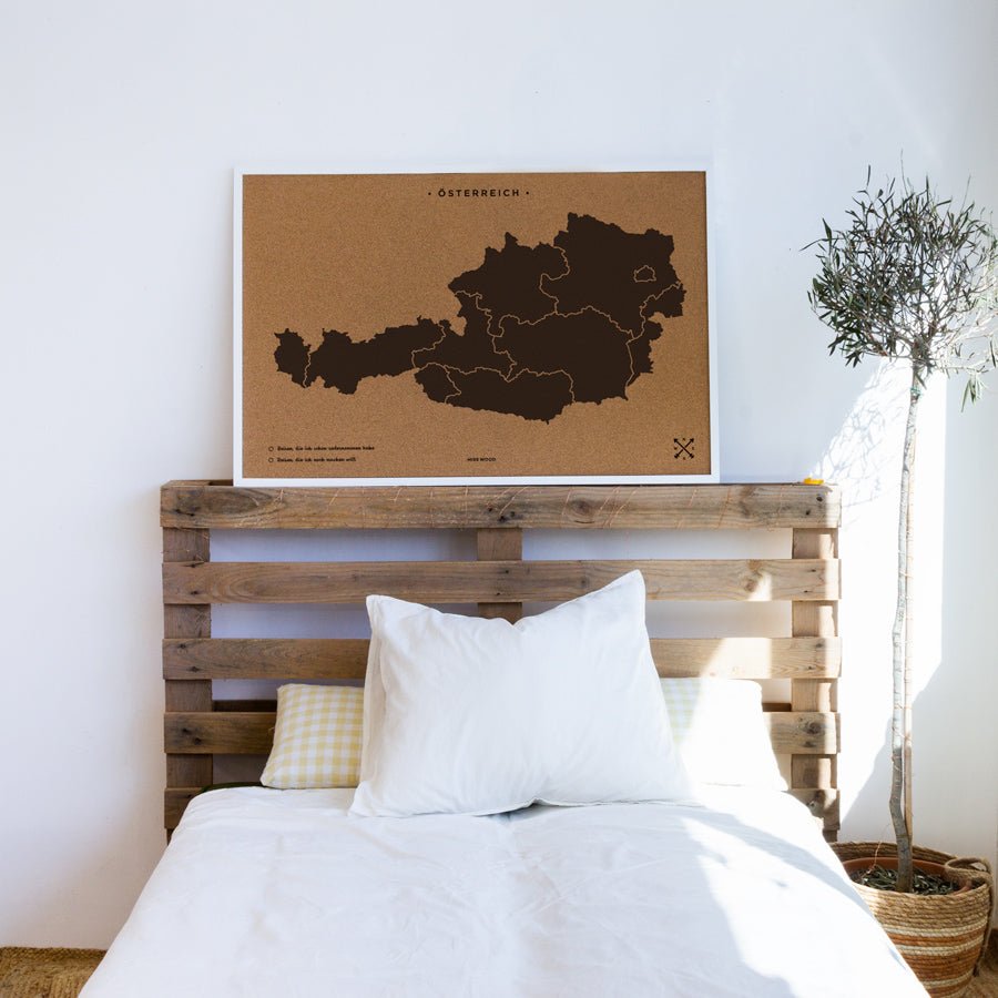 Mapa de corcho - Woody Map Natural Austria - Misswood