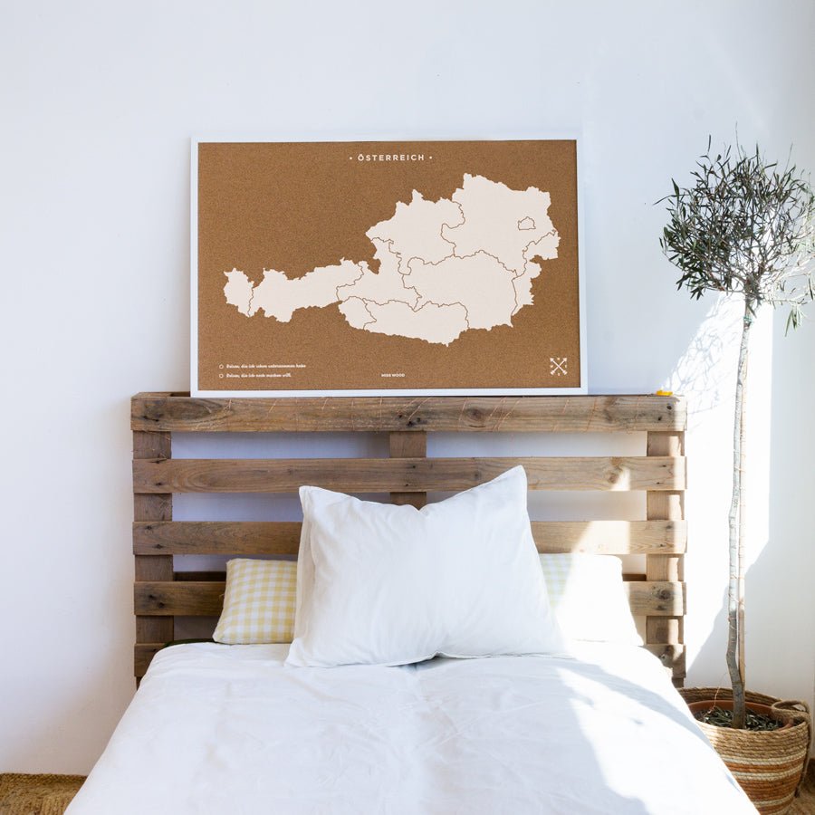 Mapa de corcho - Woody Map Natural Austria - Misswood