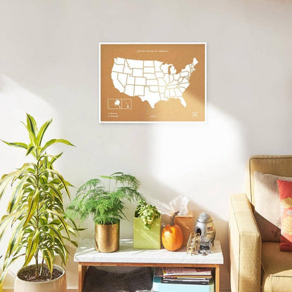 Mapa de corcho - Woody Map Natural EE.UU. - Misswood