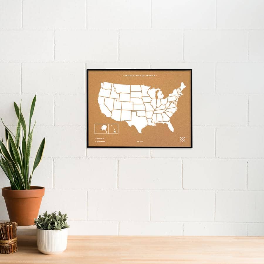 Mapa de corcho - Woody Map Natural EE.UU. - Misswood