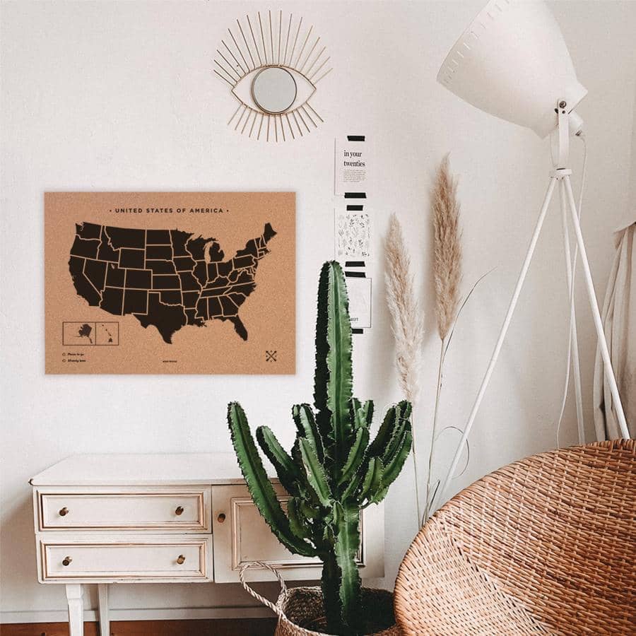 Mapa de corcho - Woody Map Natural EE.UU. - Misswood