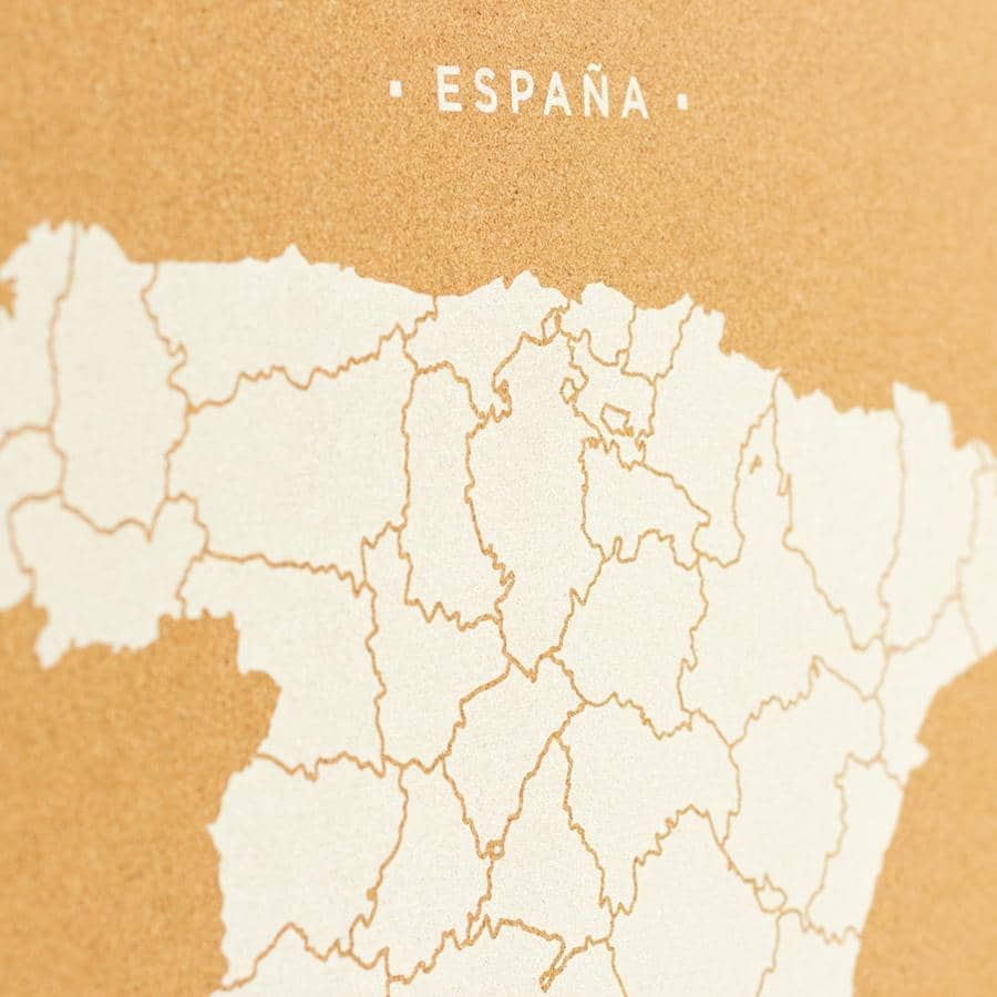 Mapa de corcho - Woody Map Natural España - Misswood