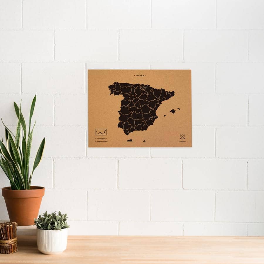 Mapa de corcho - Woody Map Natural España - Misswood