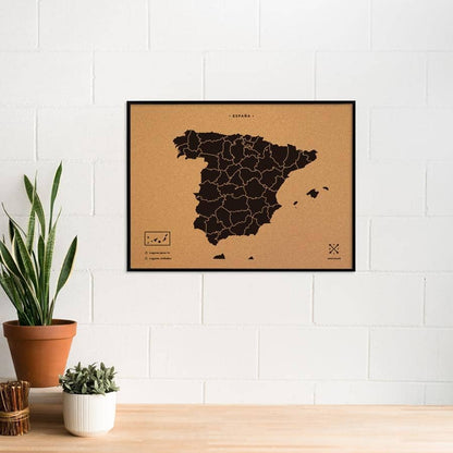 Mapa de corcho - Woody Map Natural España - Misswood