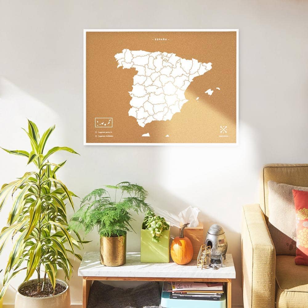 Mapa de corcho - Woody Map Natural España - Misswood