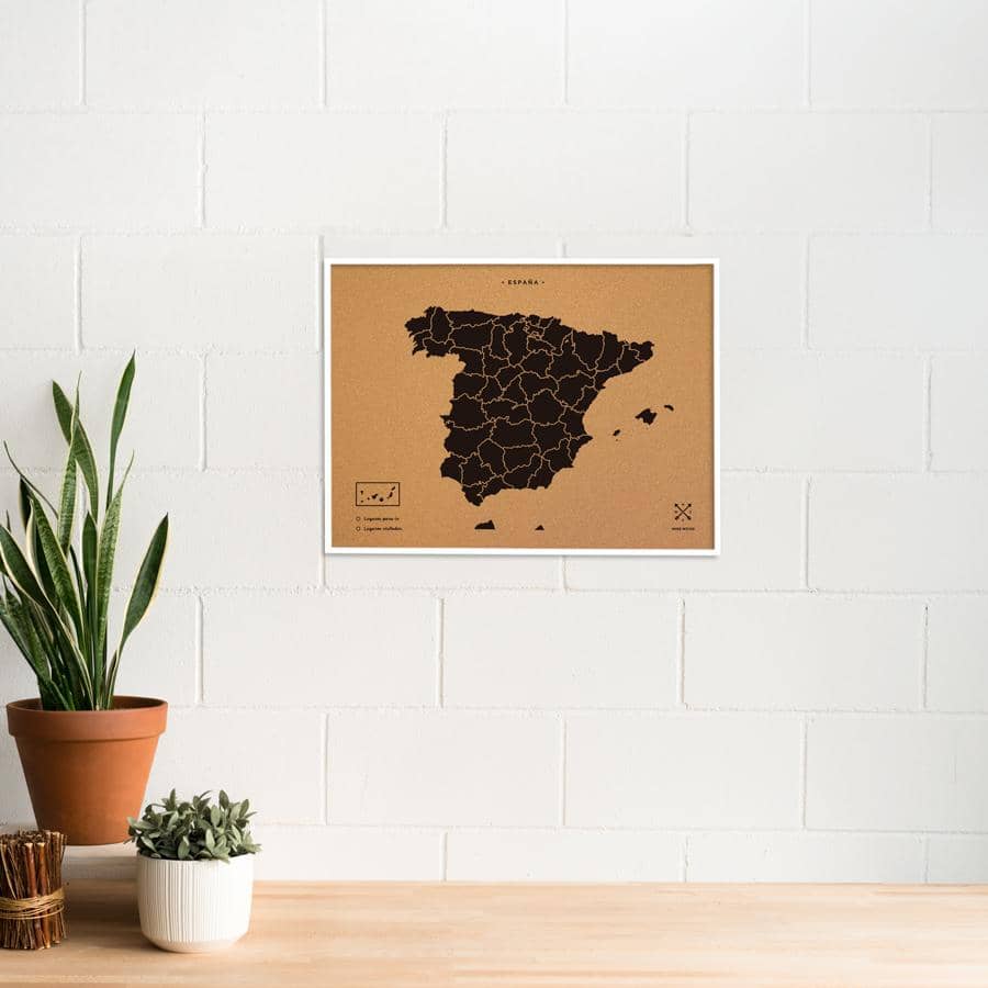Mapa de corcho - Woody Map Natural España - Misswood