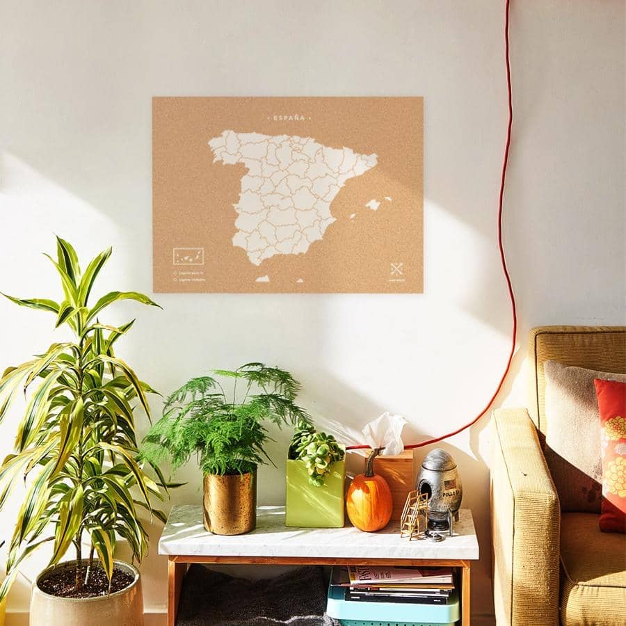 Mapa de corcho - Woody Map Natural España - Misswood