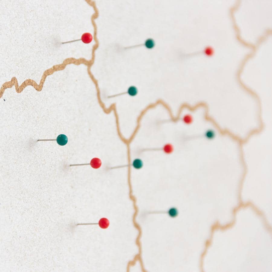 Mapa de corcho - Woody Map Natural Francia - Misswood