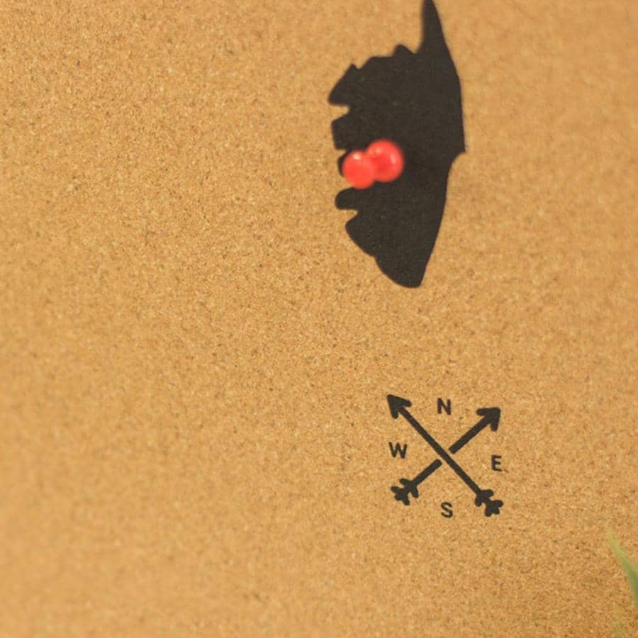 Mapa de corcho - Woody Map Natural Francia - Misswood