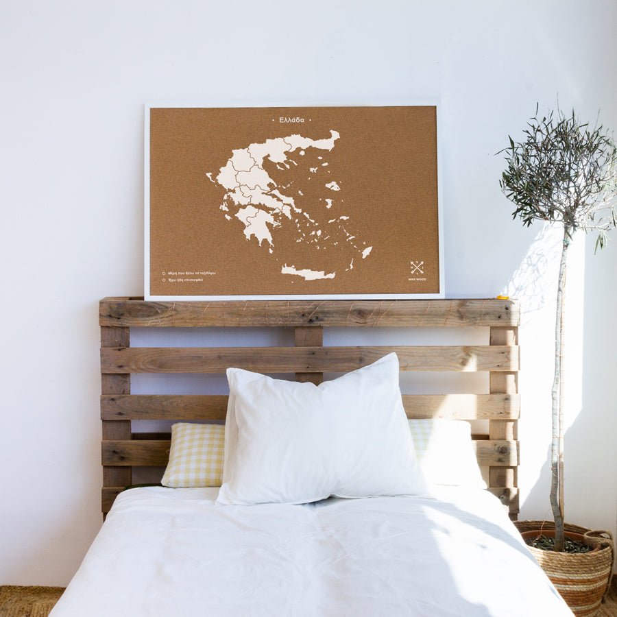 Mapa de corcho - Woody Map Natural Grecia - Misswood