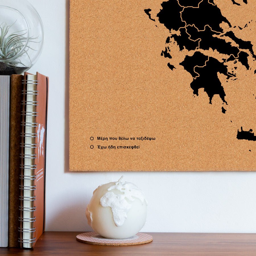 Mapa de corcho - Woody Map Natural Grecia - Misswood