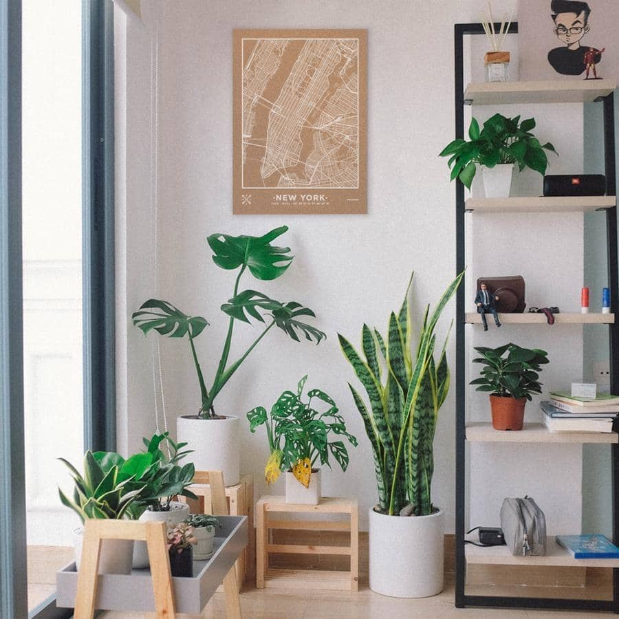 Mapa de corcho - Woody Map Natural Nueva York - Misswood