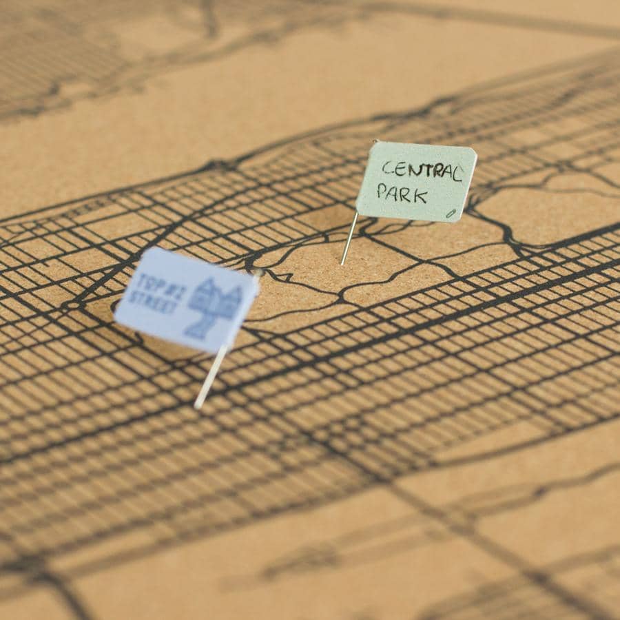 Mapa de corcho - Woody Map Natural Nueva York - Misswood