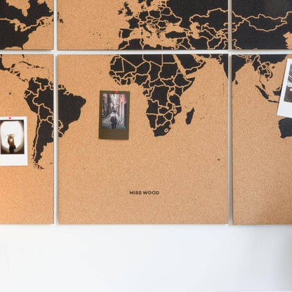 Mapa del mundo de corcho - Woody Map Natural Puzzle - Misswood